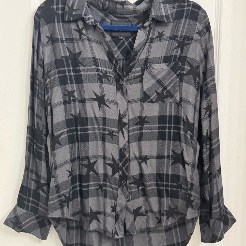 Rails Black and Gray Plaid Shirt